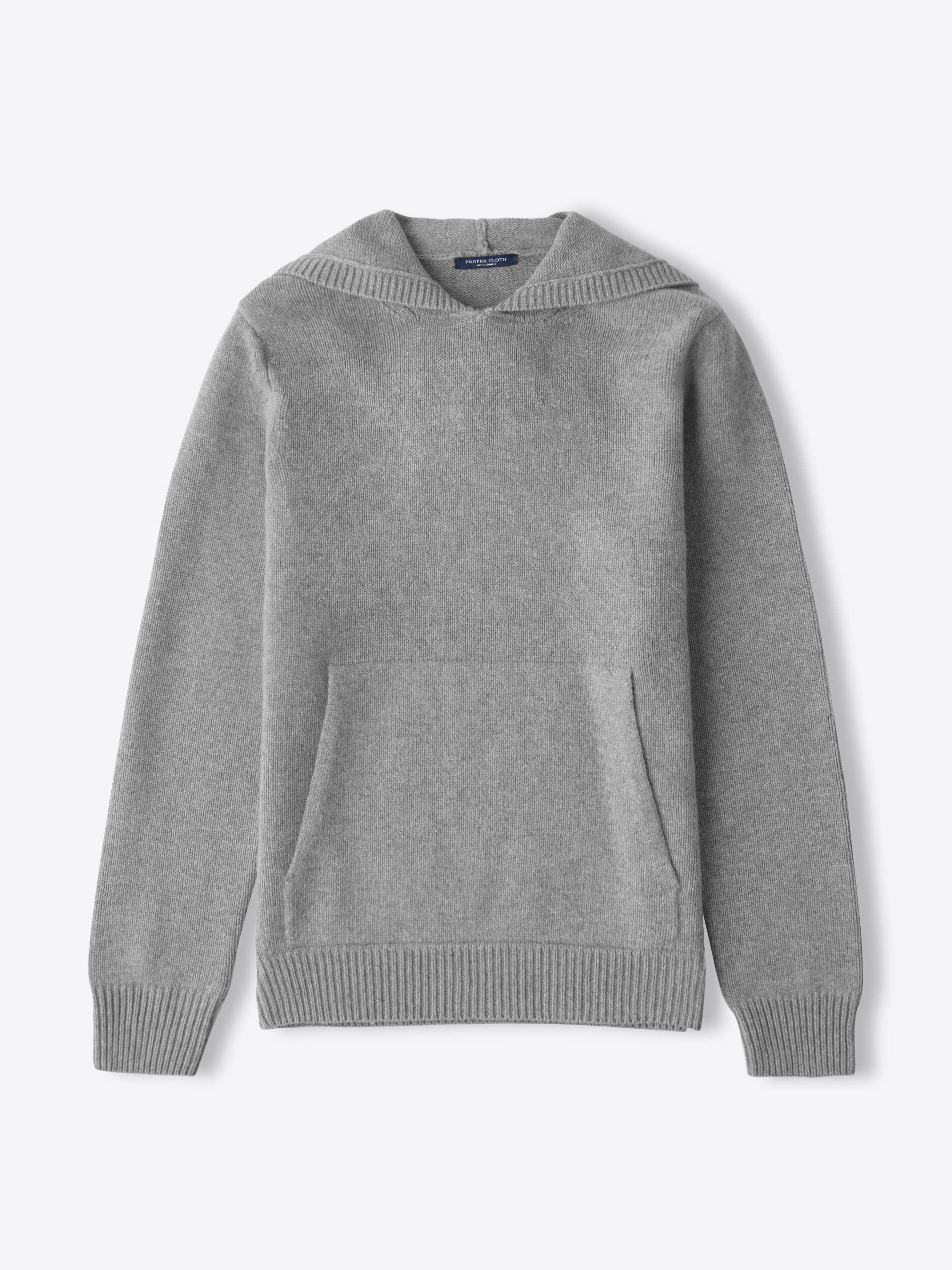 Zoom Image of Grey Merino and Cashmere Hoodie