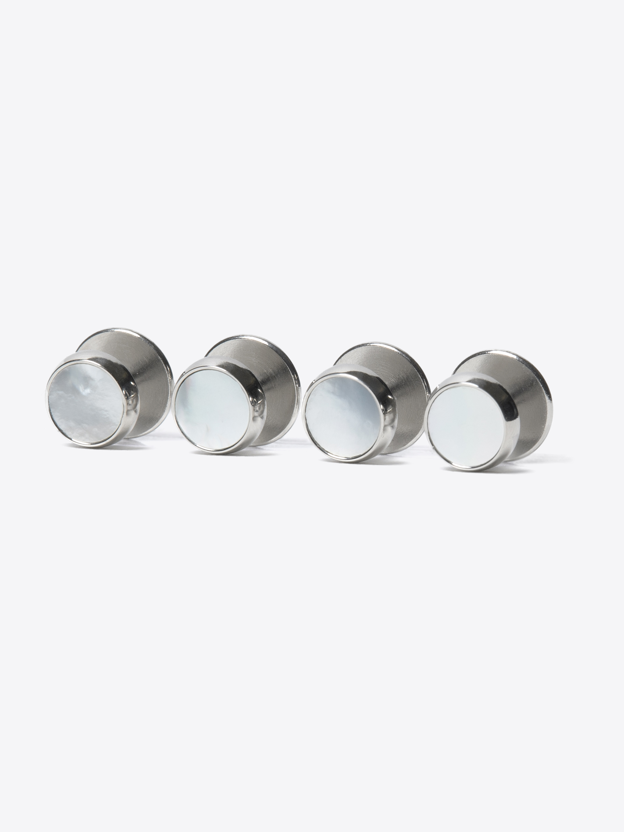 Zoom Image of Steel and Mother of Pearl Tuxedo Studs