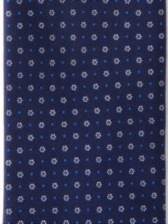 Savoia Navy and Light Blue Floral Dot Tie Product Thumbnail 3