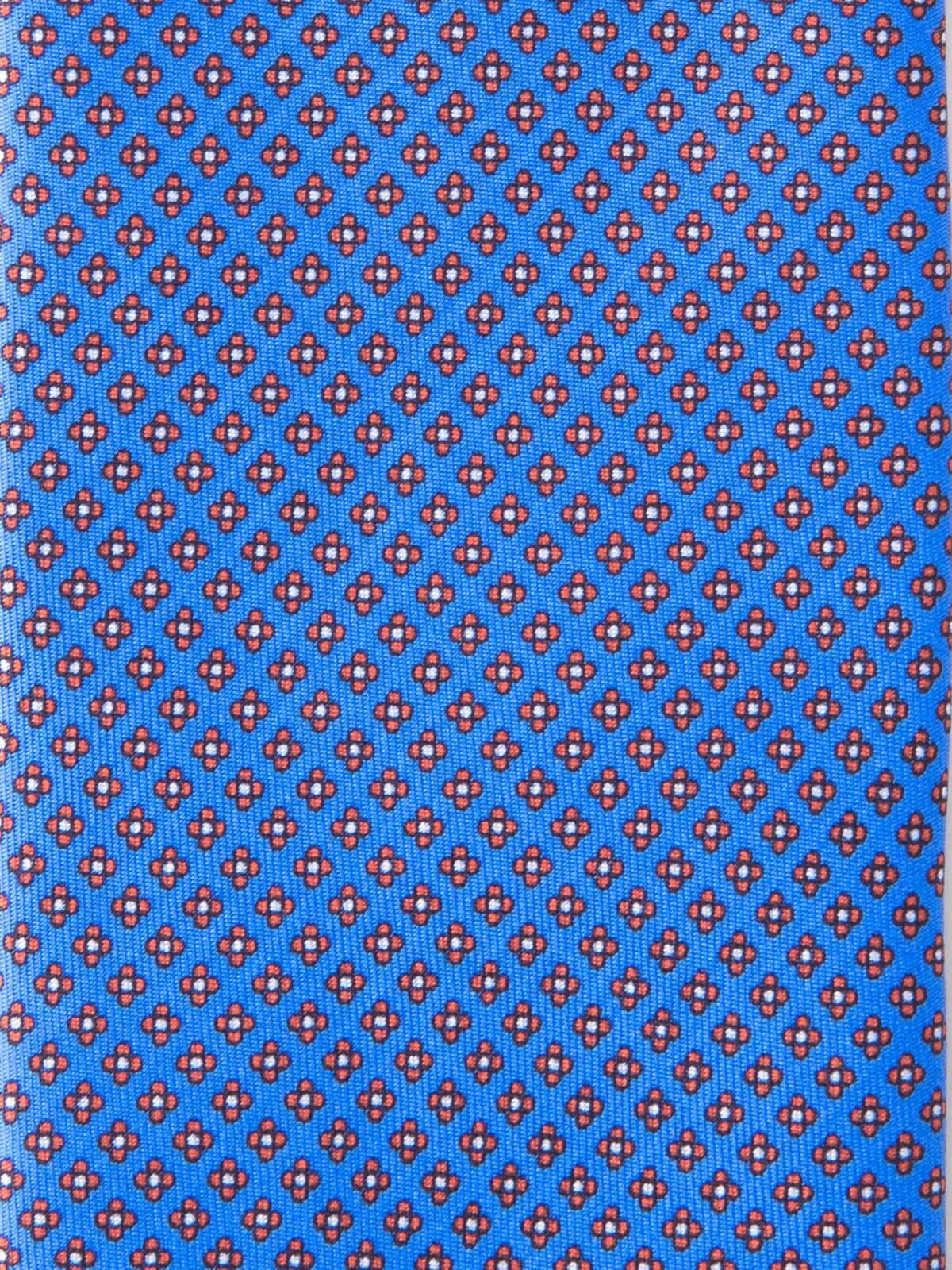Trieste Blue and Orange Foulard Tie