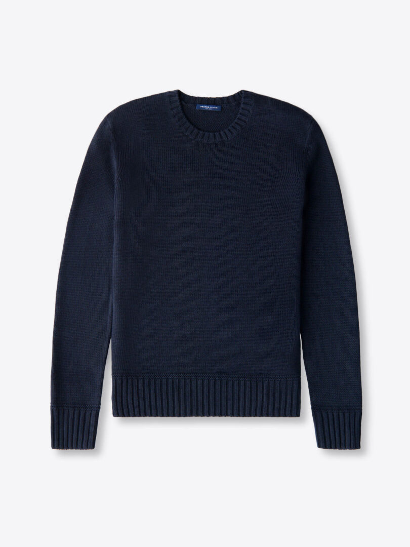 Navy blue hot sale crewneck sweater