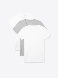 Shop The V-Neck Undershirt - White/Lt Grey/White