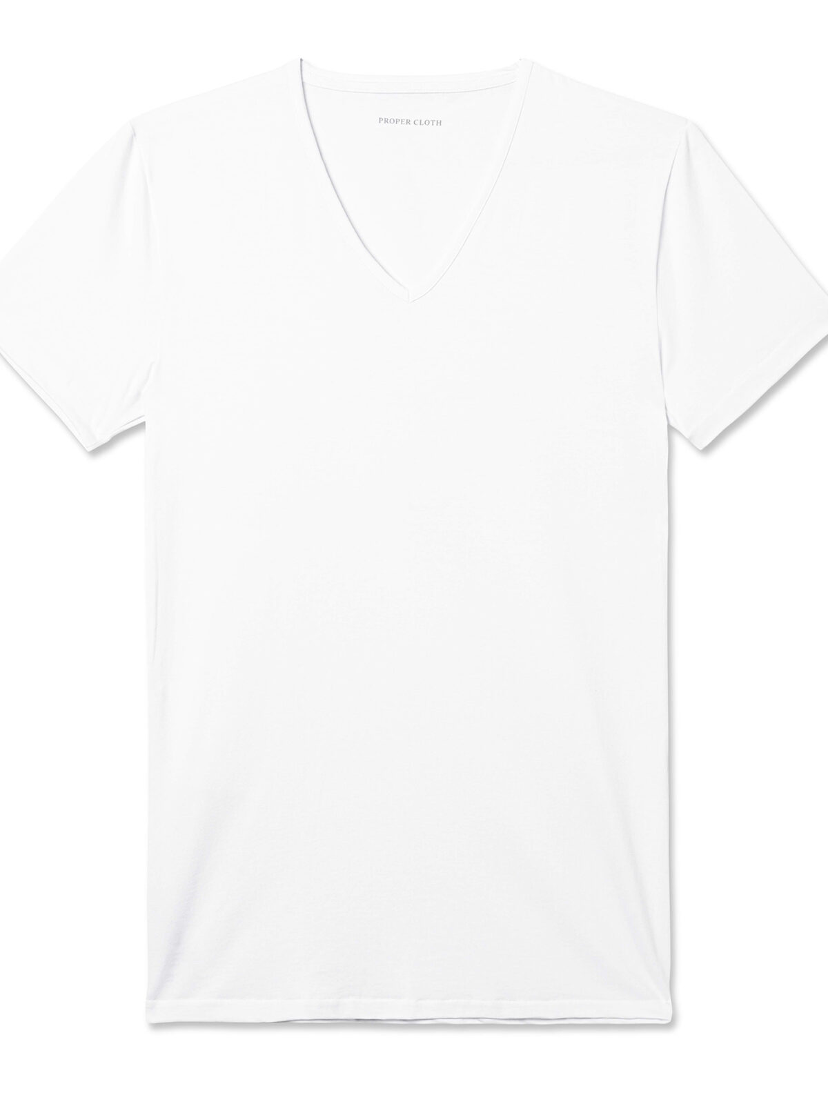 The V-Neck Undershirt White/Lt Grey/White Proper Cloth