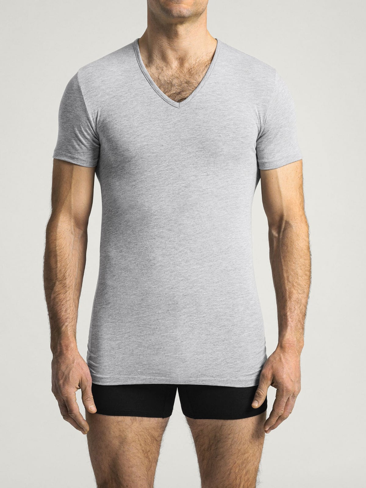 The V-Neck Undershirt - White/Lt Grey/White