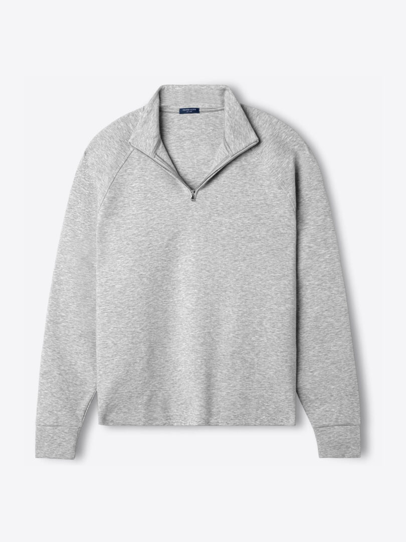 Light Grey Quarter Zip Pullover