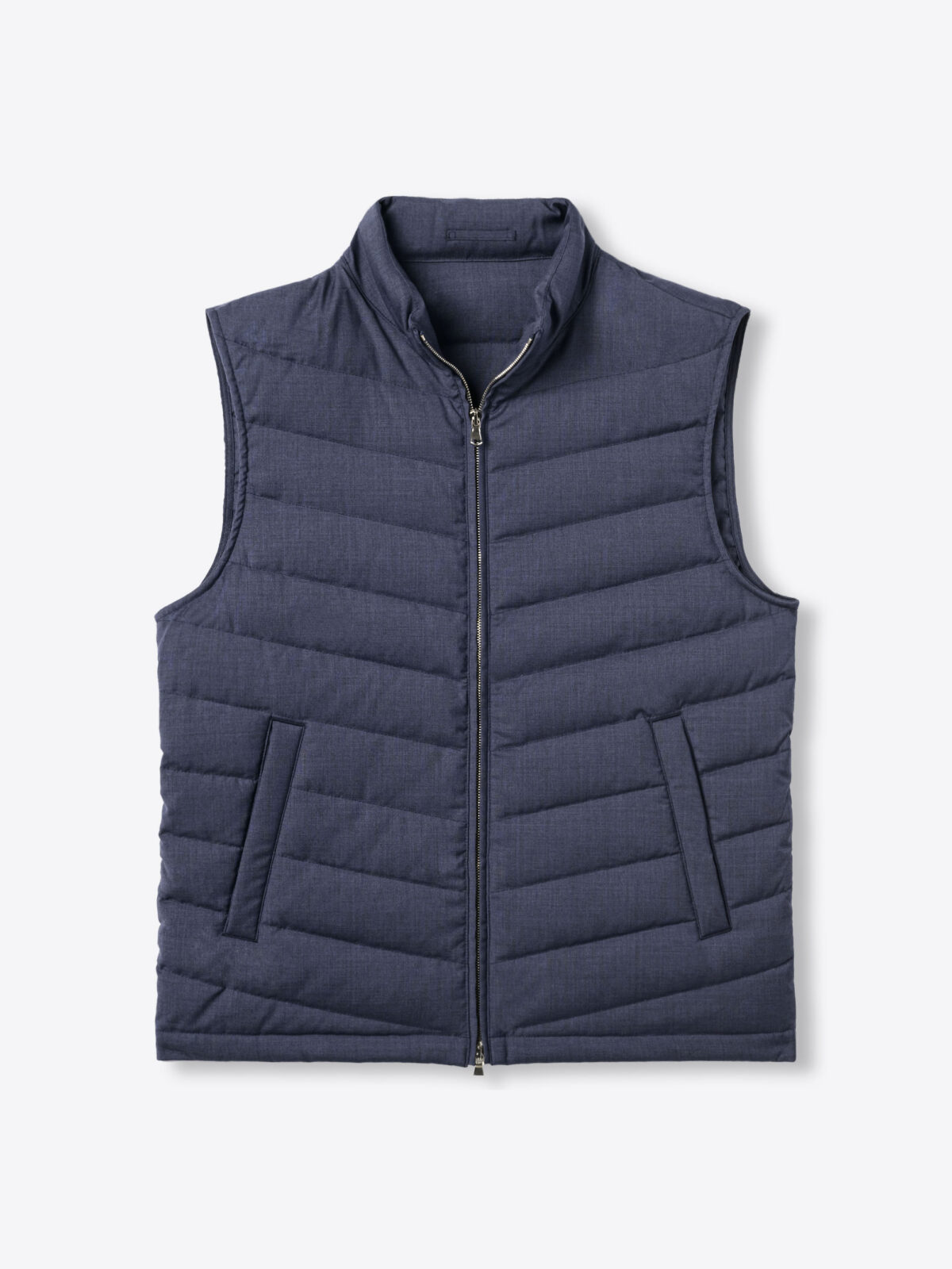 Brera Slate Merino Zip Vest