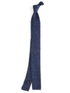Navy Linen Knit Tie Product Thumbnail 2