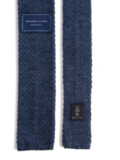 Navy Linen Knit Tie Product Thumbnail 4