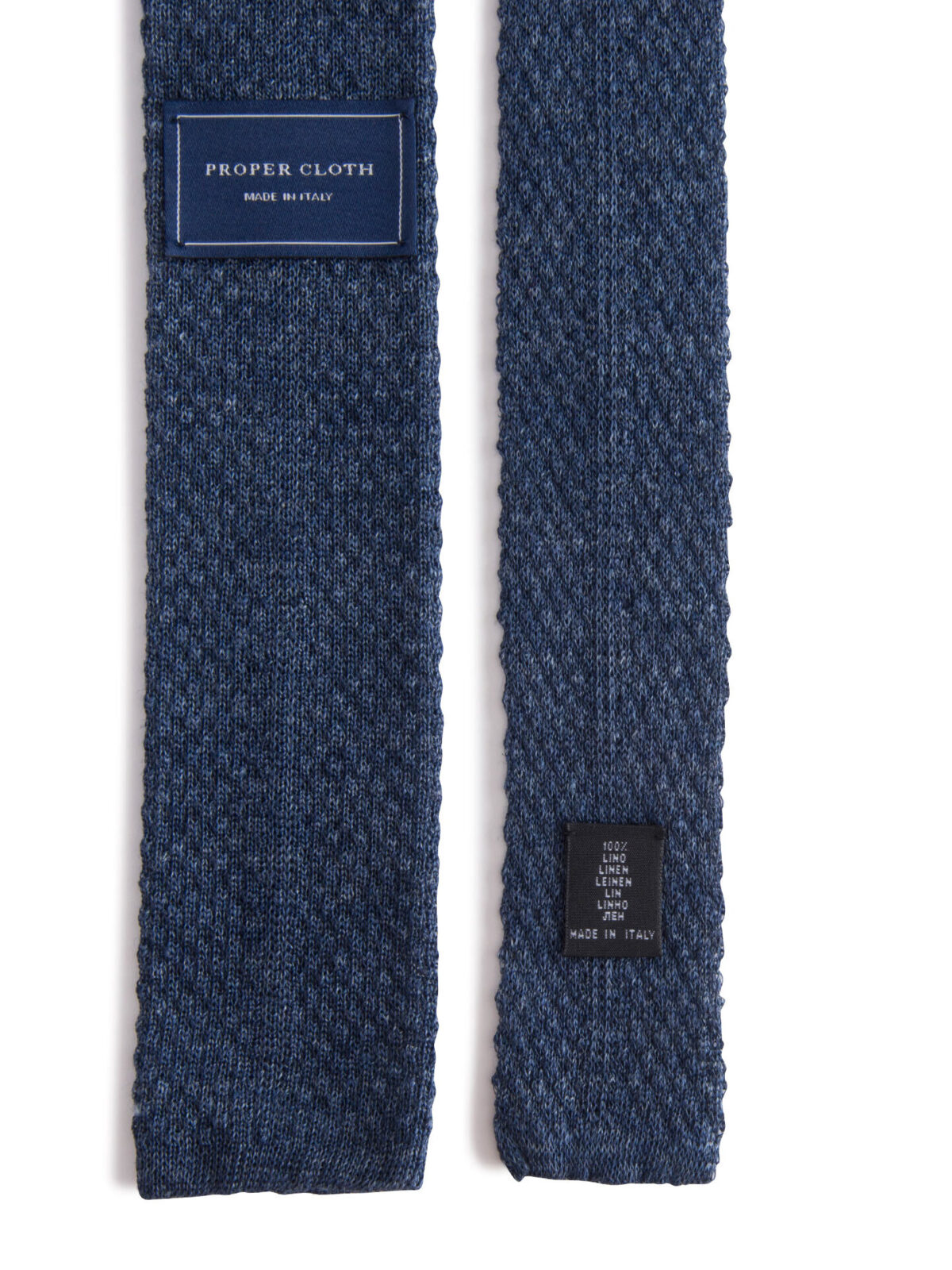 Navy Linen Knit Tie