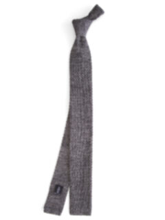 Grey Linen Knit Tie Product Thumbnail 2