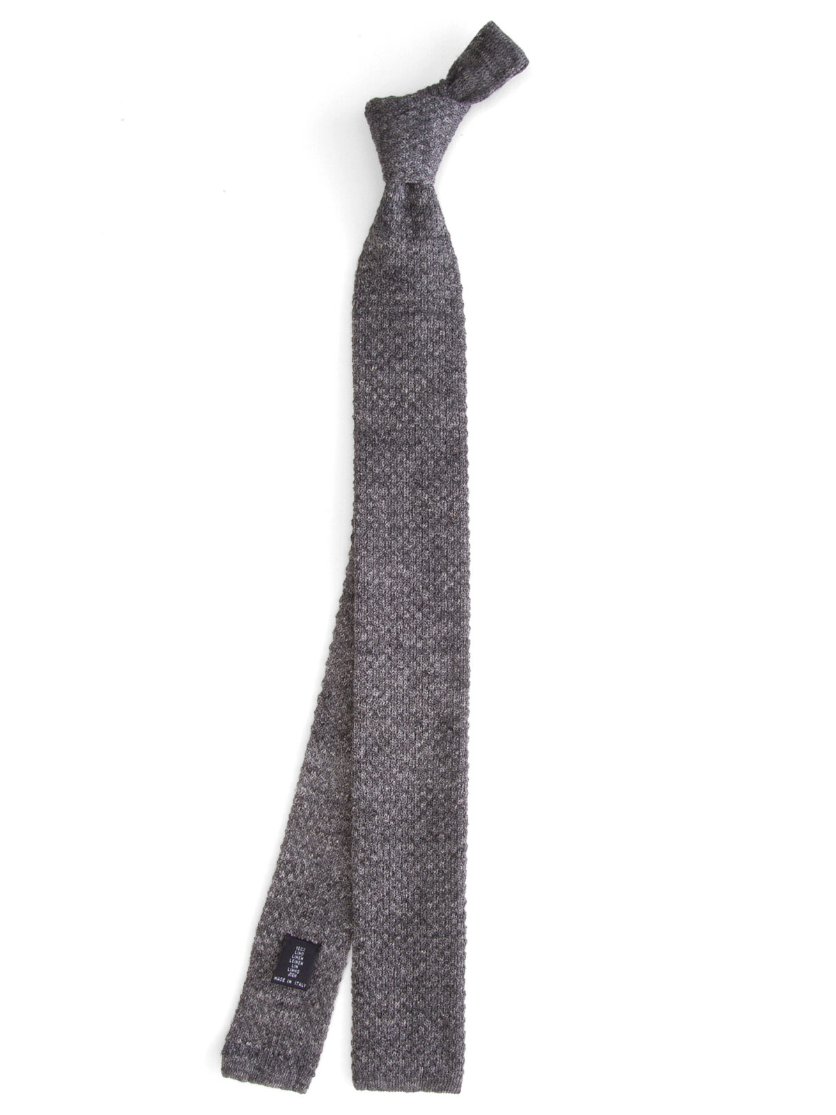 Grey Linen Knit Tie