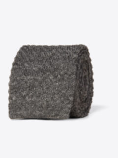 Shop Grey Linen Knit Tie