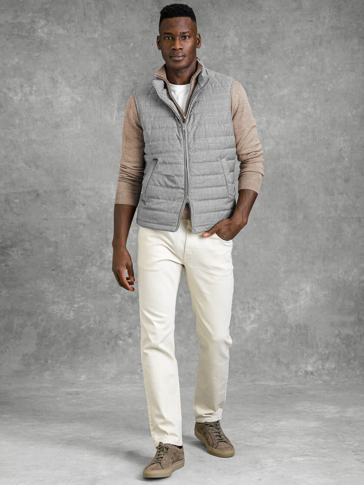 Wool zip vest hotsell