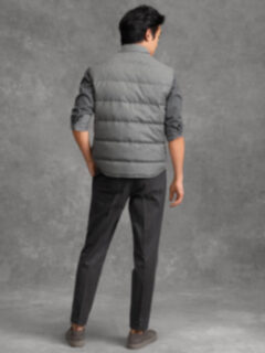 Cortina Light Grey Flannel Snap Vest Product Thumbnail 5