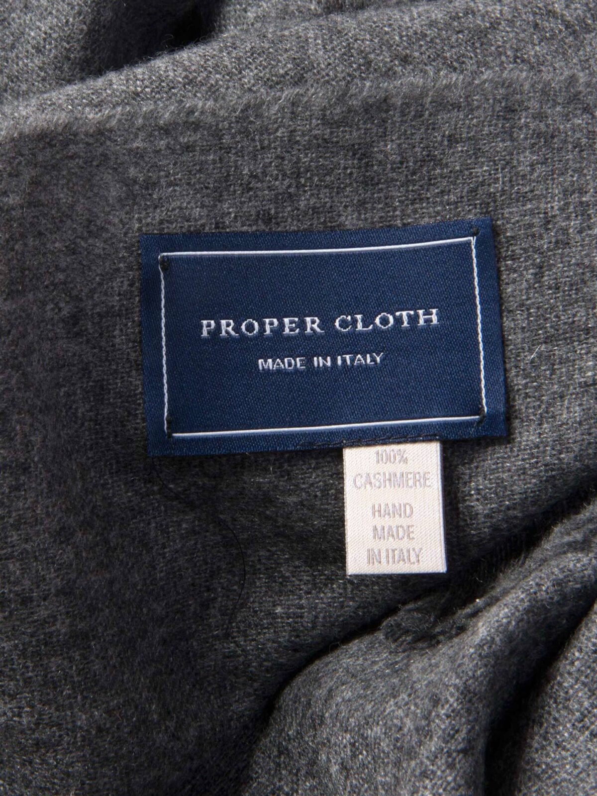 Grey Italian Cashmere Scarf by Proper Cloth