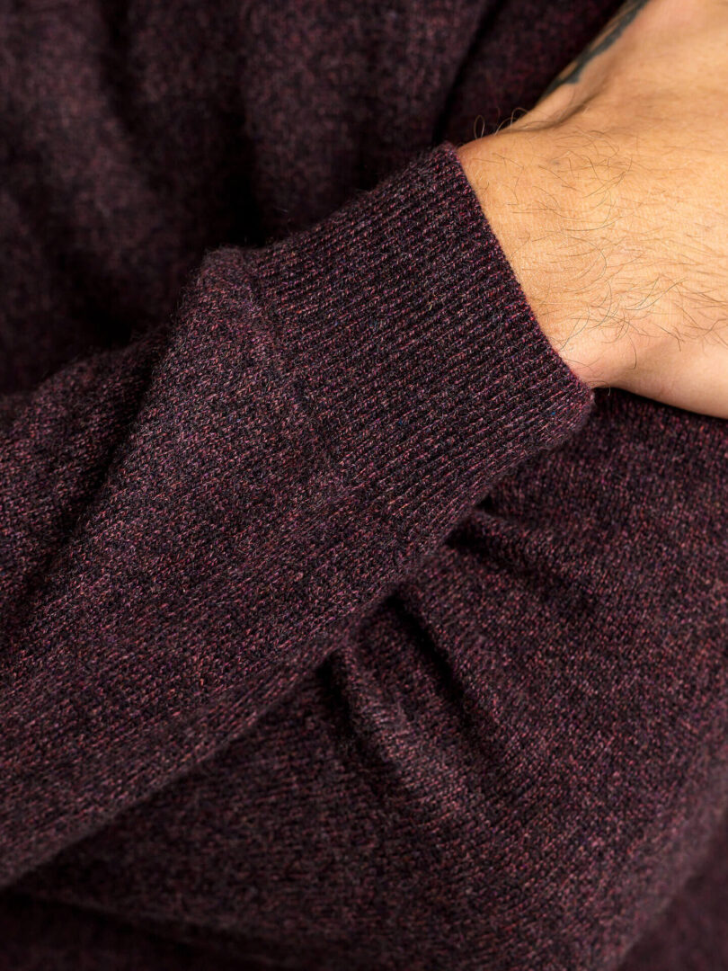 Bordeaux Cashmere Half-Zip Sweater