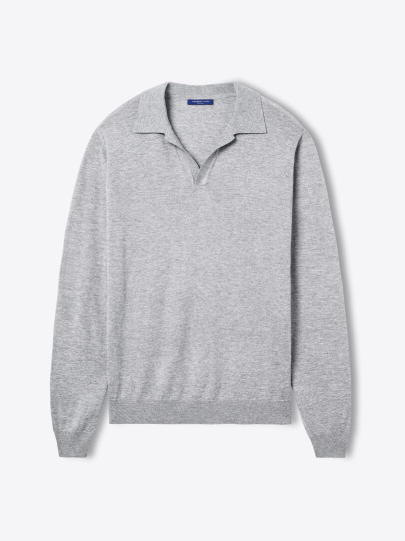 Merino Cotton and Cashmere Sweater Polo - Proper Cloth