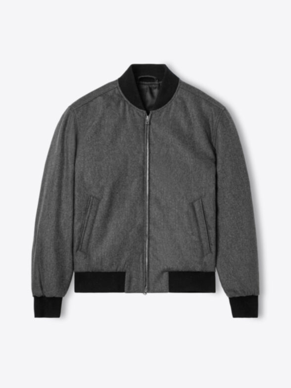 Thumb Photo of Wythe Grey Flannel Bomber Jacket