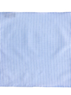 Blue Stripe Cotton Linen Pocket Square Product Thumbnail 3