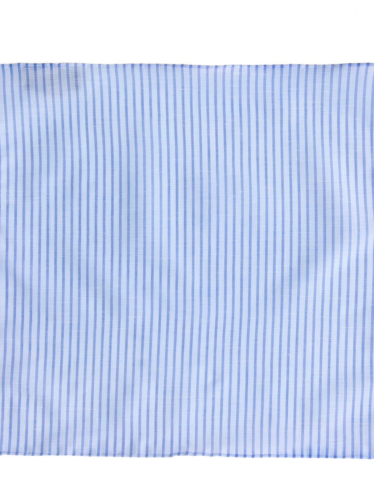 Blue Stripe Cotton Linen Pocket Square