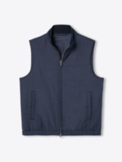 Shop Lucca Navy Merino Wool Vest