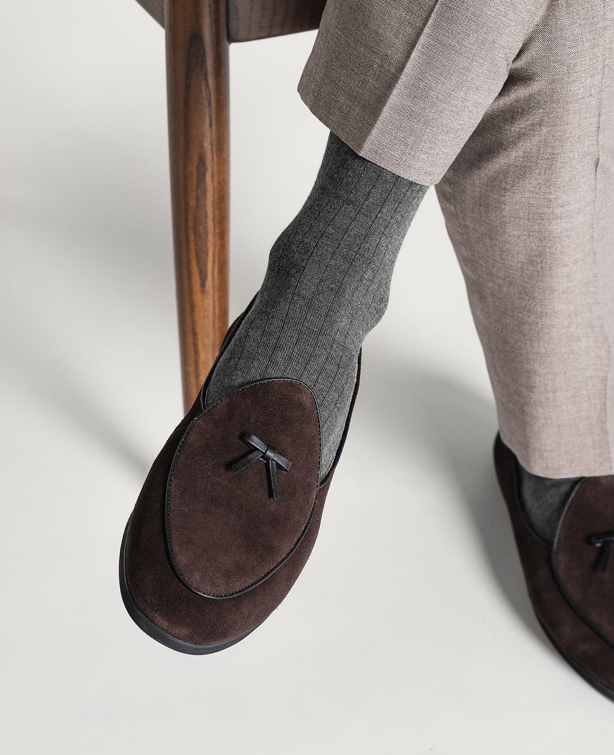 Proper Cloth Charcoal Mid-Calf Dress Sock