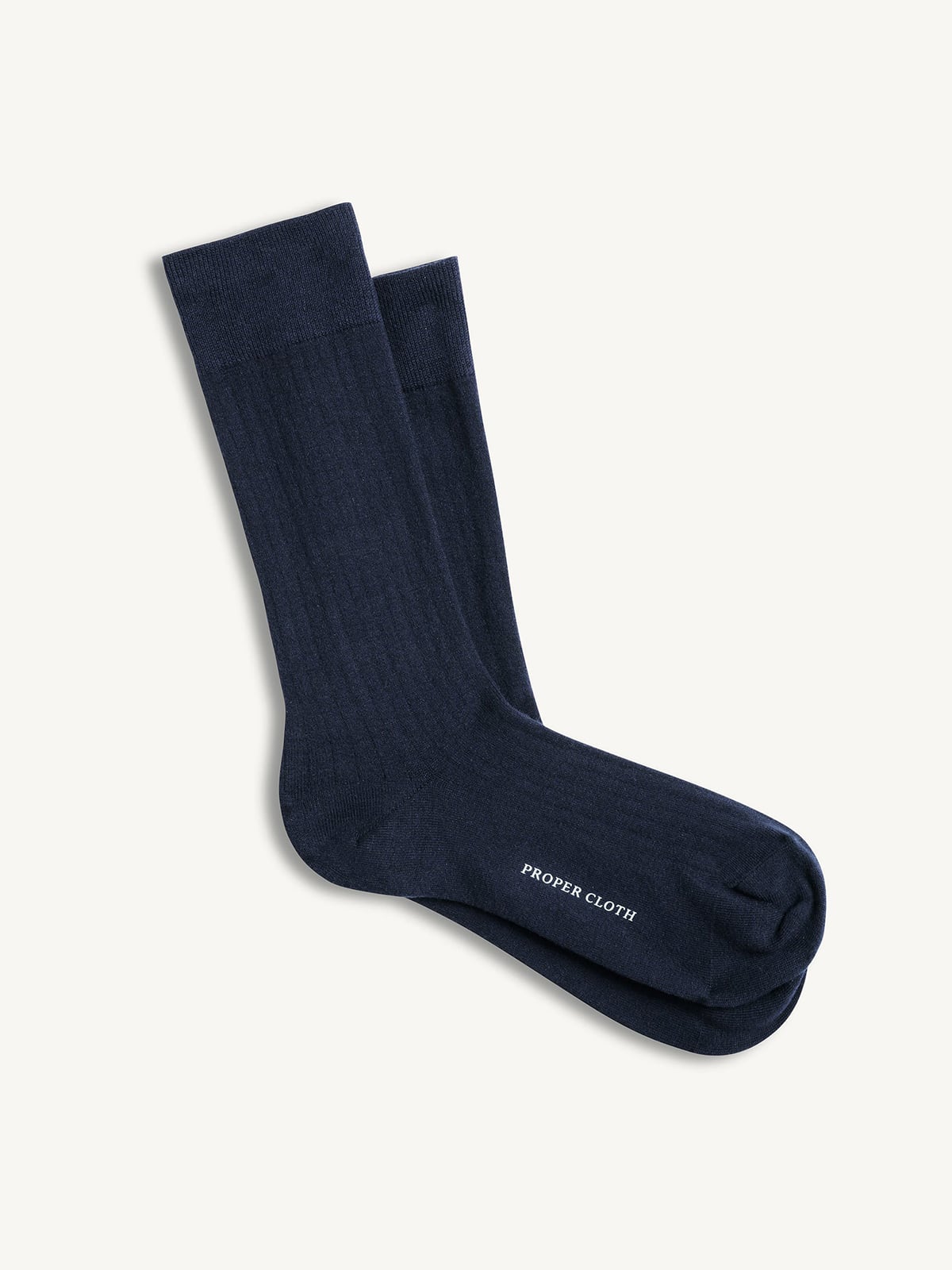 Navy Mid-Calf Dress Sock | Proper Cloth