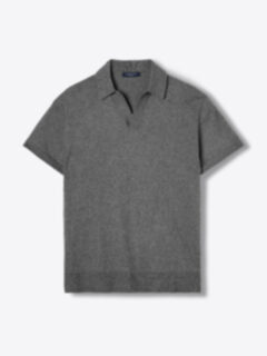 Grey Cotton and Silk Polo - Proper Cloth