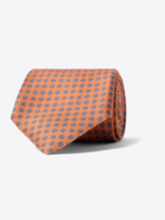 Shop Tangerine Mini Foulard Print Tie