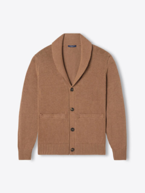 Proper Cloth Navy Merino and Cashmere Shawl Cardigan