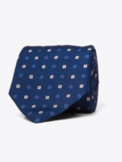 Shop Navy Red Foulard Tie