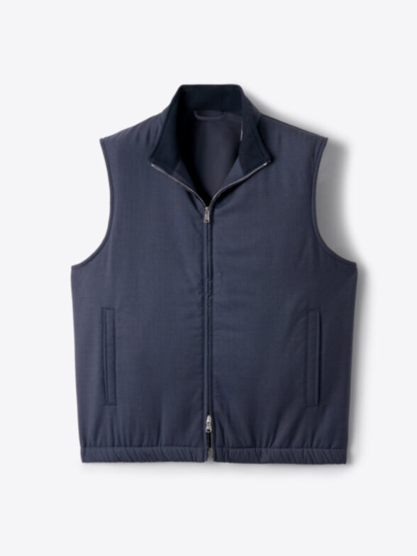 Thumb Photo of Lucca Navy Merino Wool Vest
