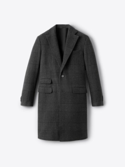 Bowery Charcoal Wool Herringbone Coat - Proper Cloth