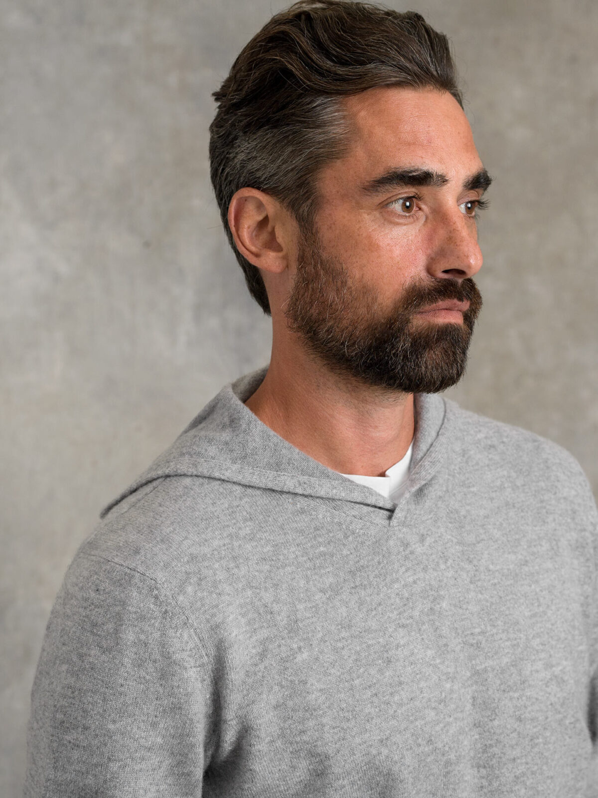 Light Grey Cashmere Hoodie