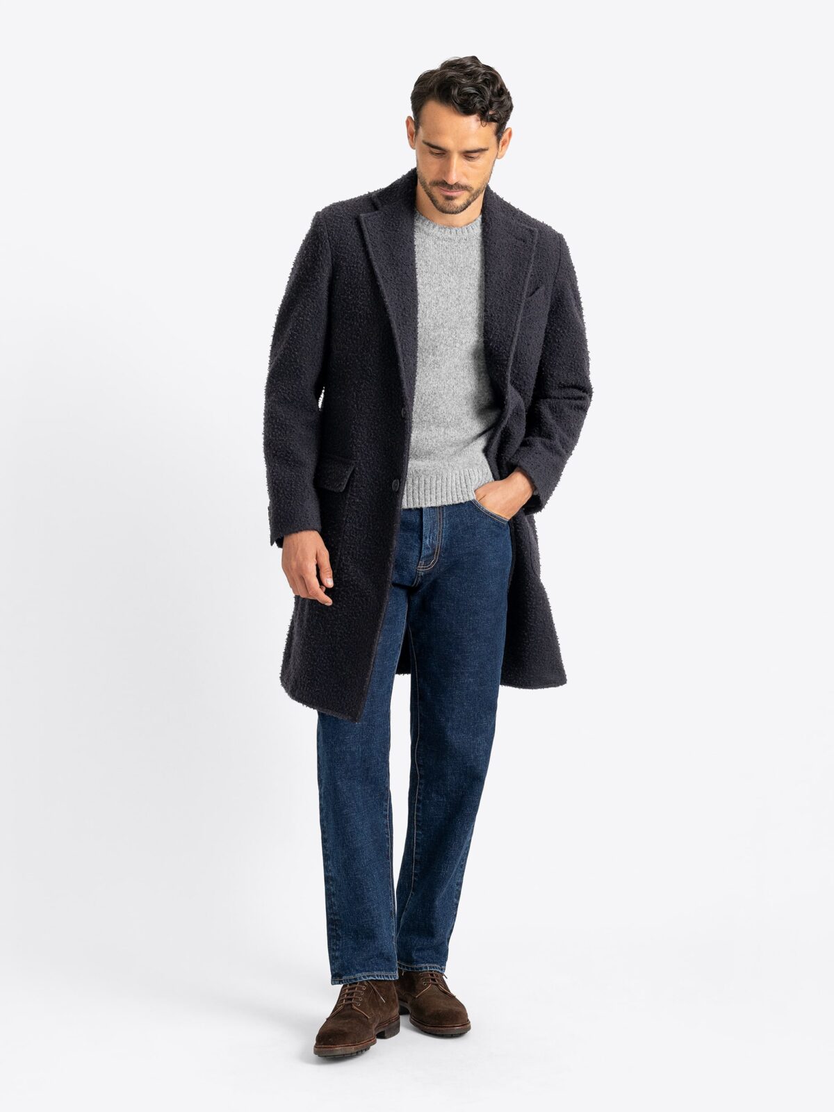 Lucca Navy Wool and Silk Performance Jacket by Proper Cloth