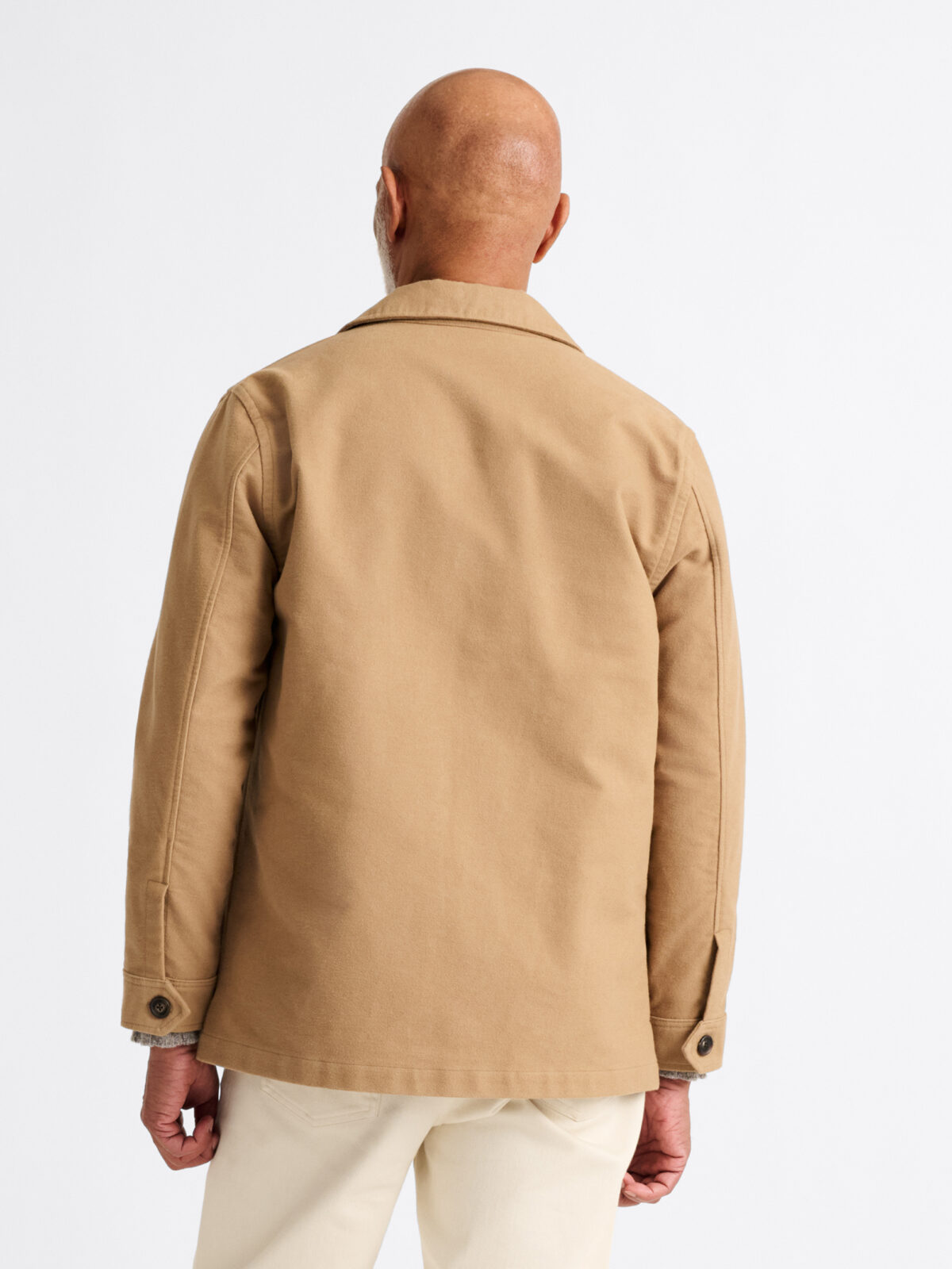 Camel Heavyweight Moleskin Chore Jacket - Proper Cloth