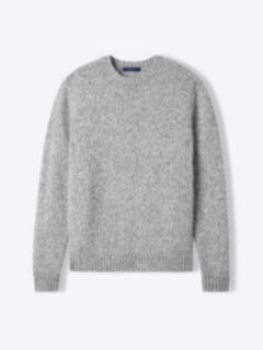 Shop Light Grey Merino Blend Marl Crewneck Sweater