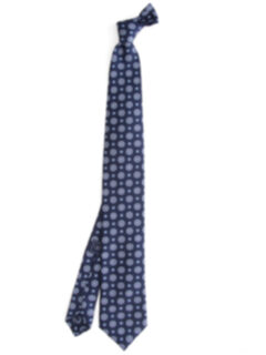 Navy Light Blue Large Foulard Tie Product Thumbnail 2