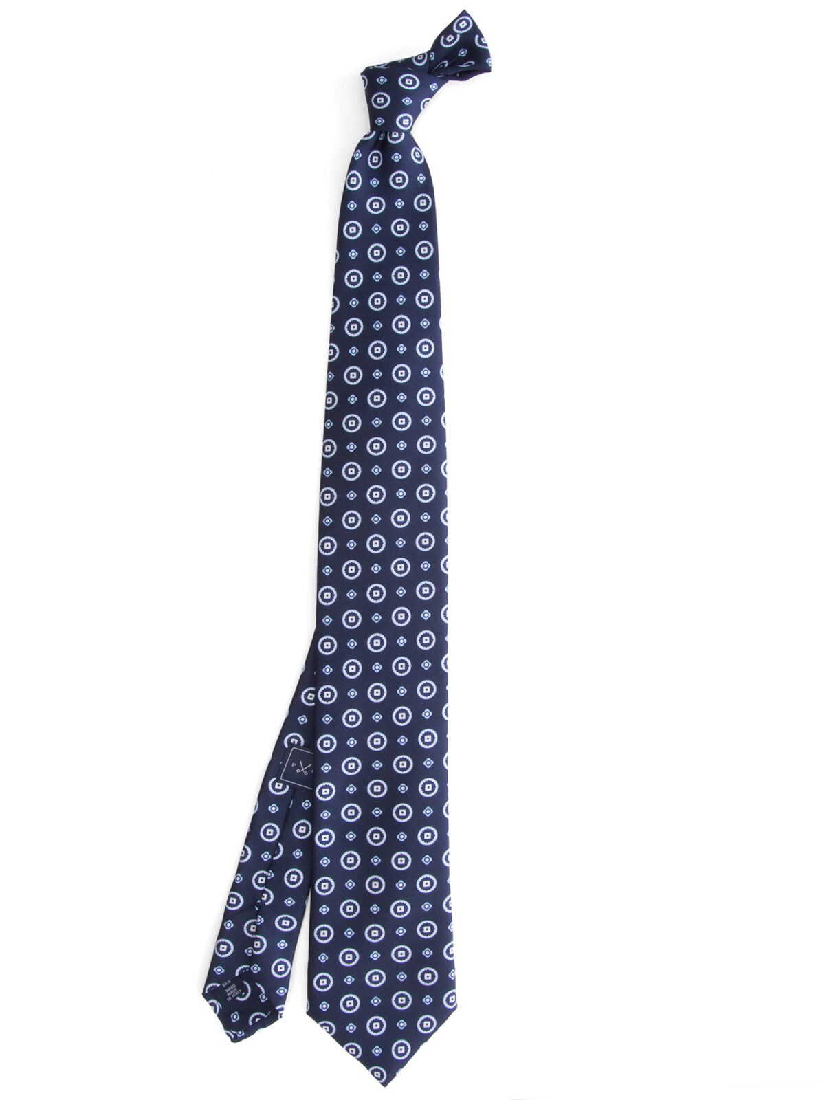 Navy Light Blue Large Foulard Tie
