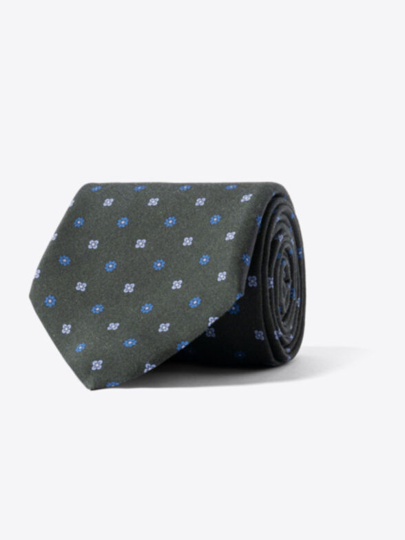 Thumb Photo of Pine and Slate Foulard Print Tie