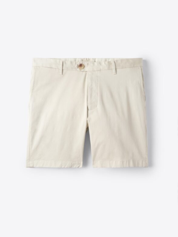 Thumb Photo of Beige Stretch Cotton Chino Shorts