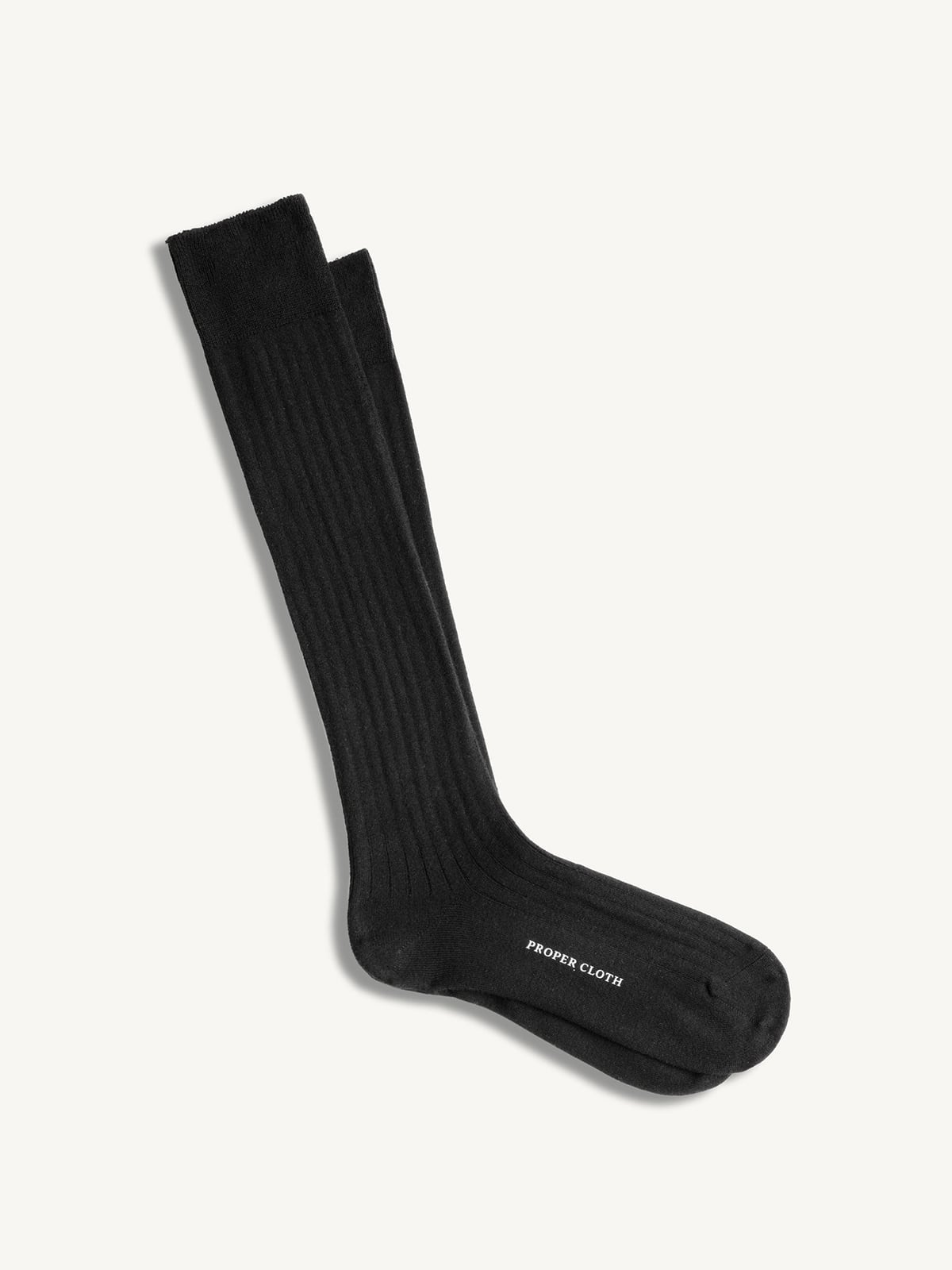 Proper Cloth Black Over-Calf Dress Sock Proper Cloth Black Over-Calf Dress Sock