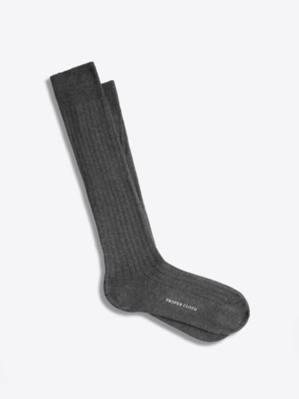 Thumb Photo of Charcoal Over-Calf Dress Sock
