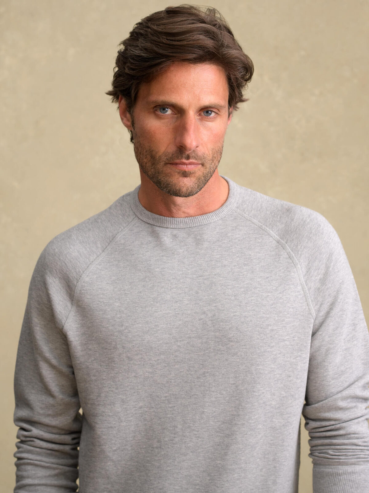 Grey Raglan Sleeve Cotton Sweatshirt by Proper Cloth