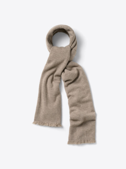Suggested Item: Taupe Cashmere Knit Scarf