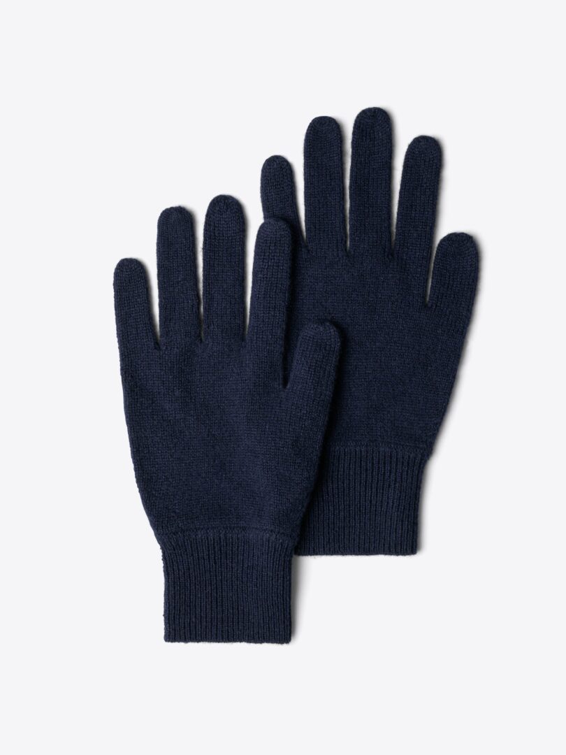 Navy blue knit sale gloves