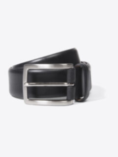 Black Vachetta Leather Belt Product Thumbnail 1