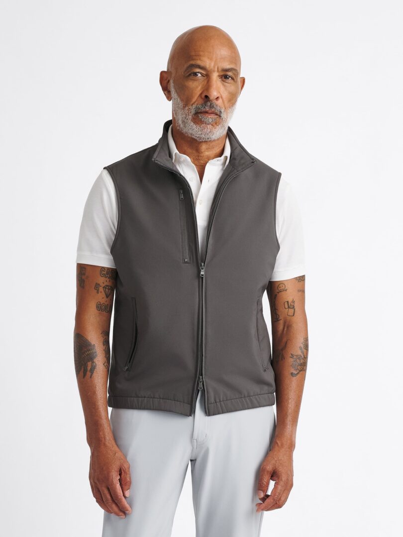 Lucca Grey Performance Golf Vest Thumb Detail