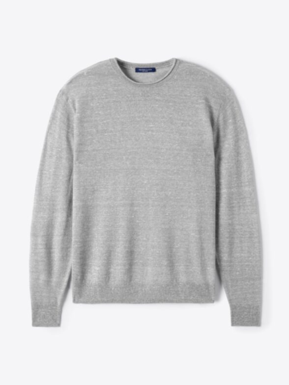 Thumb Photo of Grey Merino and Linen Crewneck