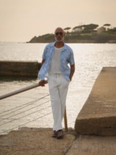 Cream Linen Blend Knit Tank Product Thumbnail 5